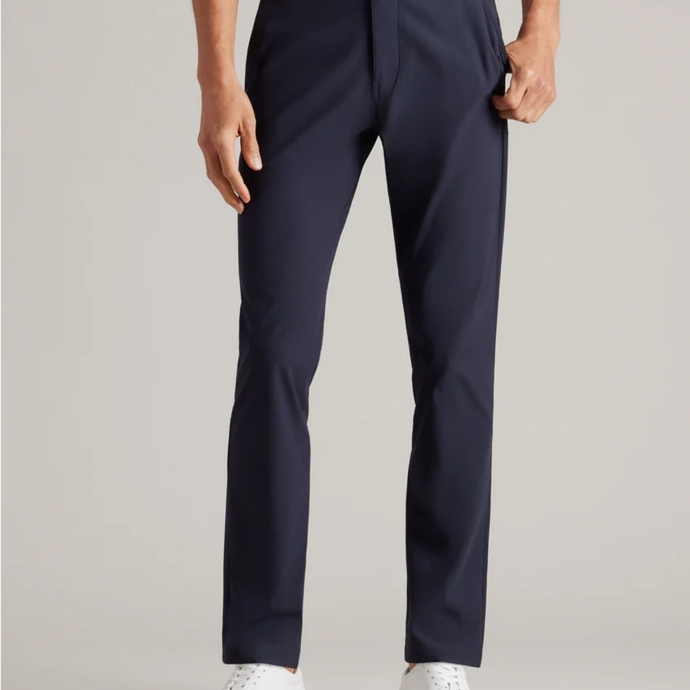 RHONE Commuter Mens Navy Blue Pants Chinos Traveler Tapered Slim Fit Lululemon
